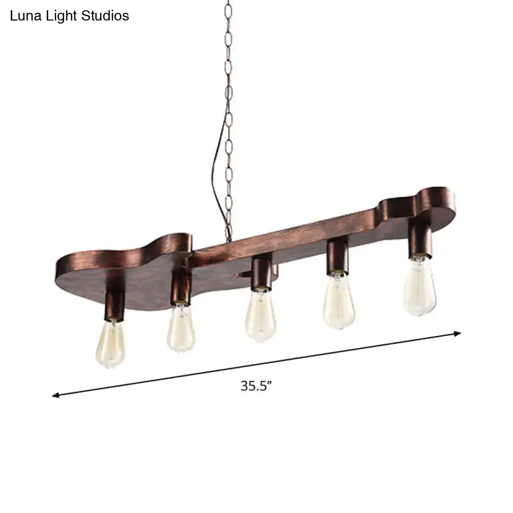 Industrial rust finish ceiling light dining room guitar pendant
