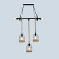 Industrial rustic iron birdcage suspended lighting for dining rooms
