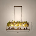Rustic bronze birdcage island ceiling light kitchen industrial style
