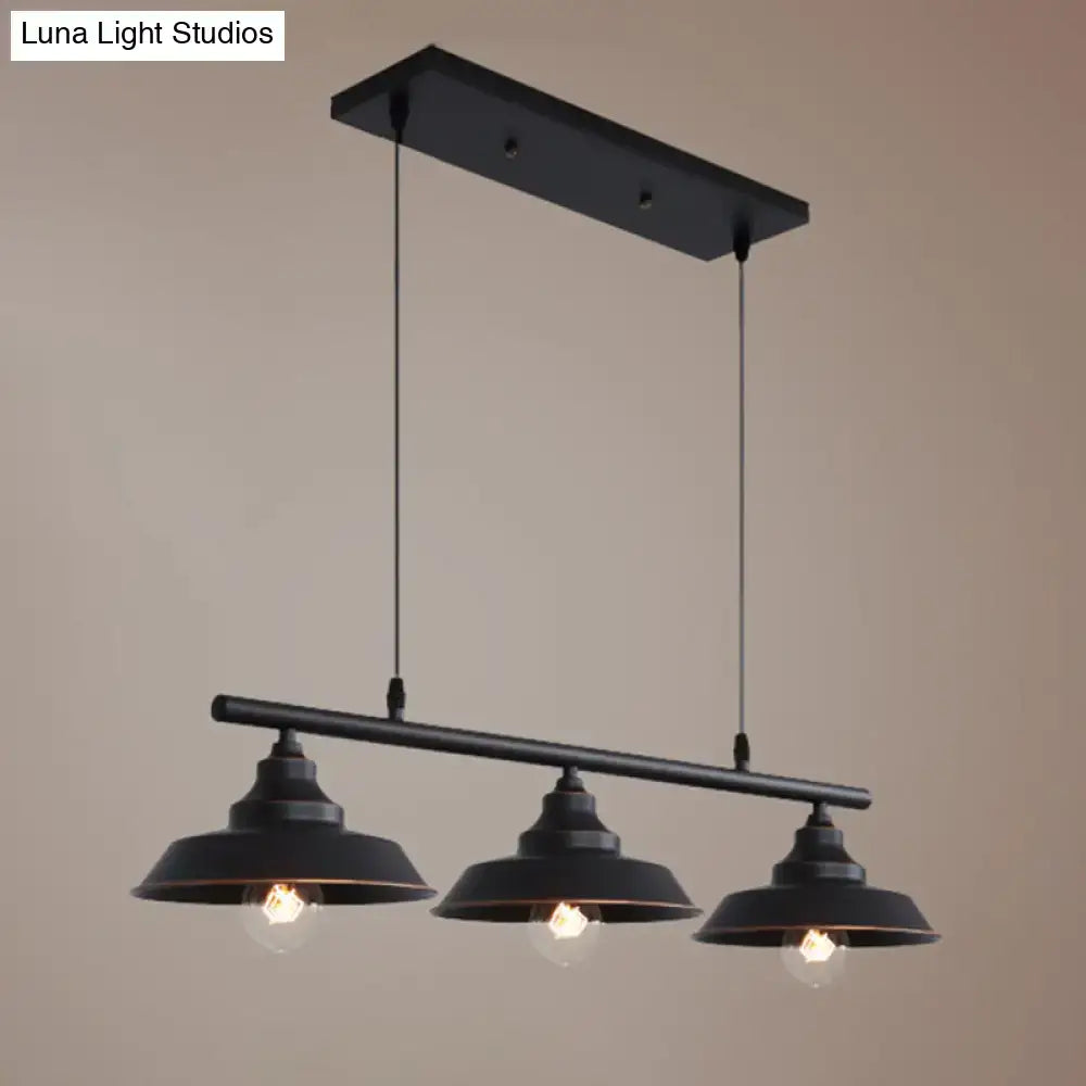 Industrial dark coffee ceiling light kitchen lid shaped bistro lamp