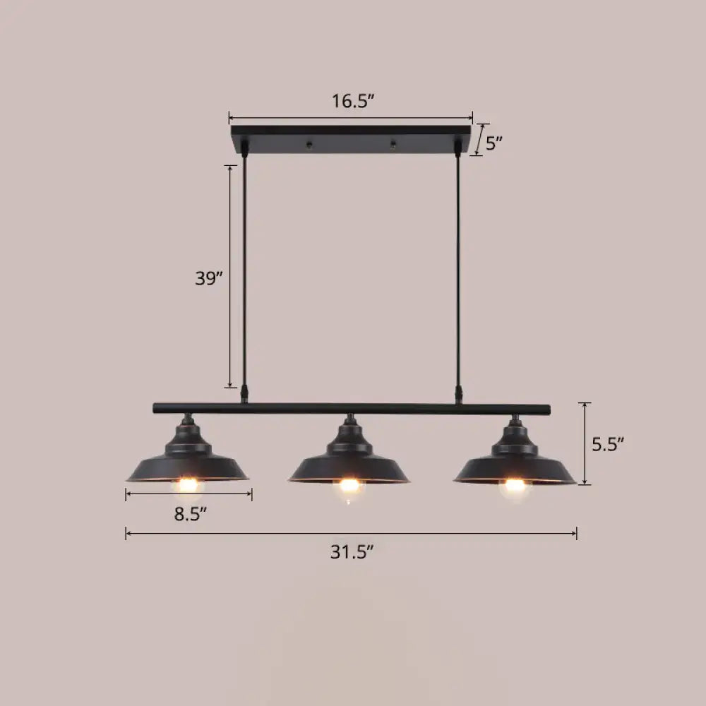 Industrial dark coffee ceiling light kitchen lid shaped bistro lamp