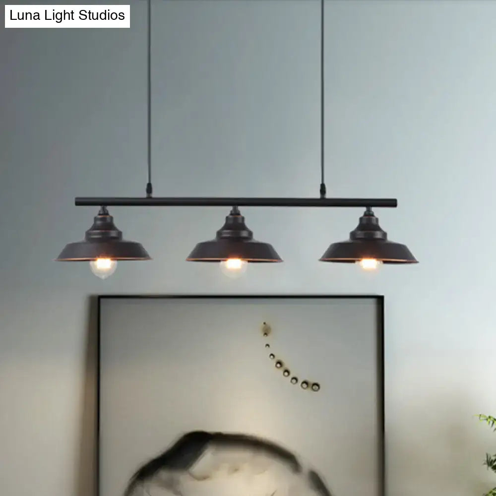 Industrial dark coffee ceiling light kitchen lid shaped bistro lamp