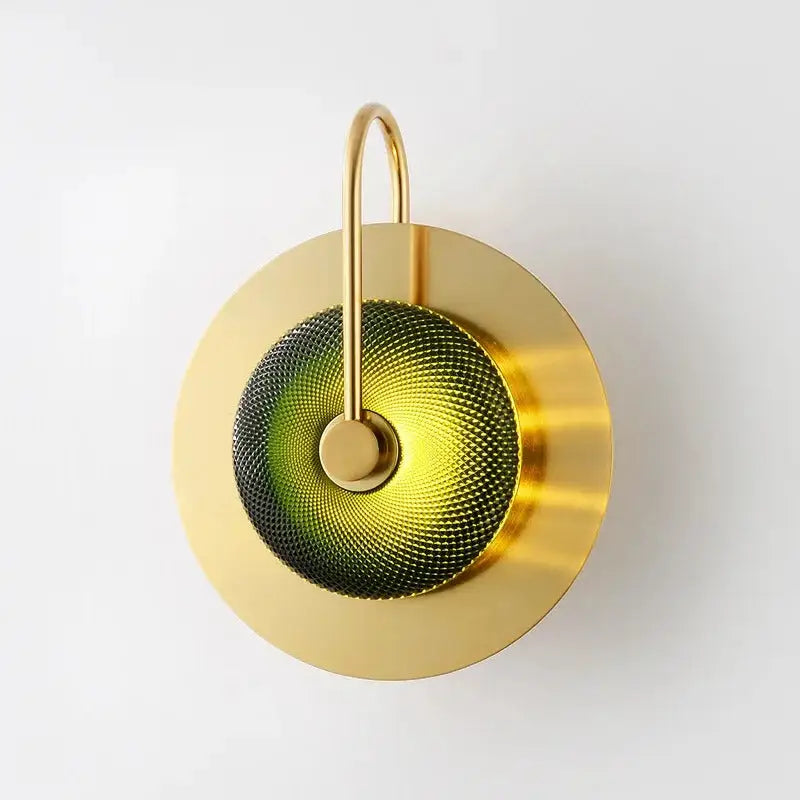 Scandinavian green & black premium brass wall sconces bedroom light
