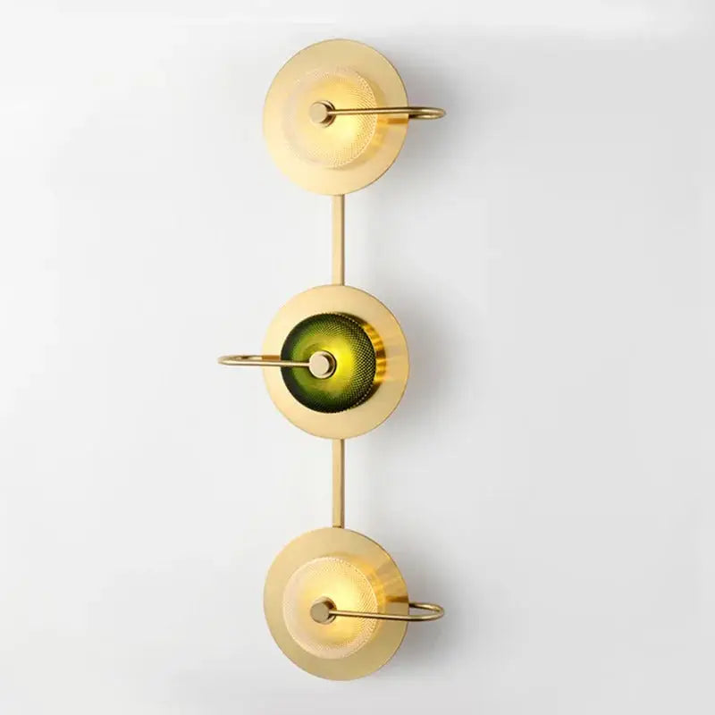 Scandinavian green & black premium brass wall sconces bedroom light