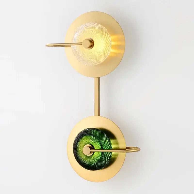Scandinavian green & black premium brass wall sconces bedroom light