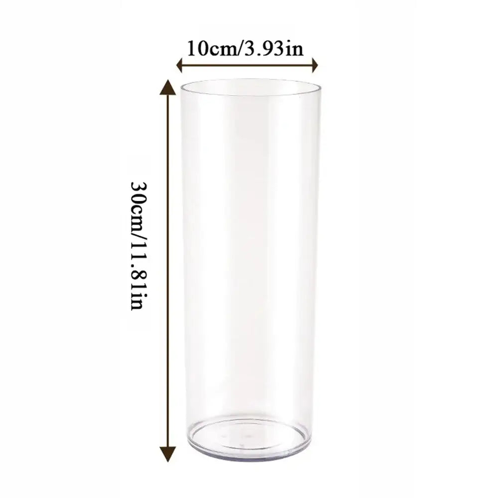 Modern shatterproof clear acrylic cylinder vase dining room decor