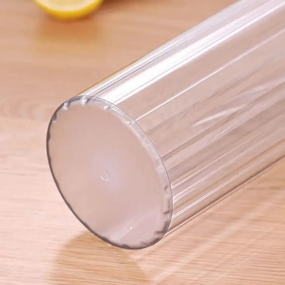 Ribbed shatterproof clear acrylic flower vase for dining room