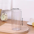 Ribbed shatterproof clear acrylic flower vase for dining room