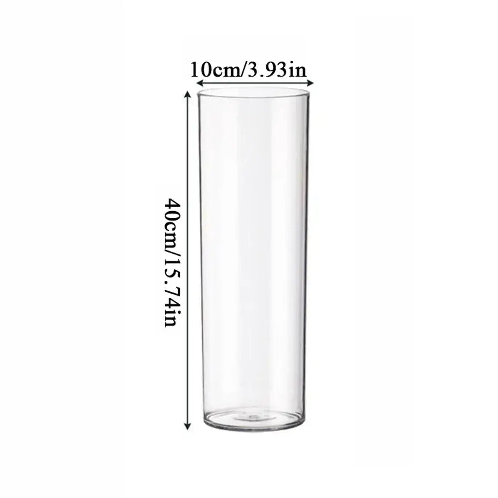 Shatterproof tall transparent acrylic flower vase living room decor