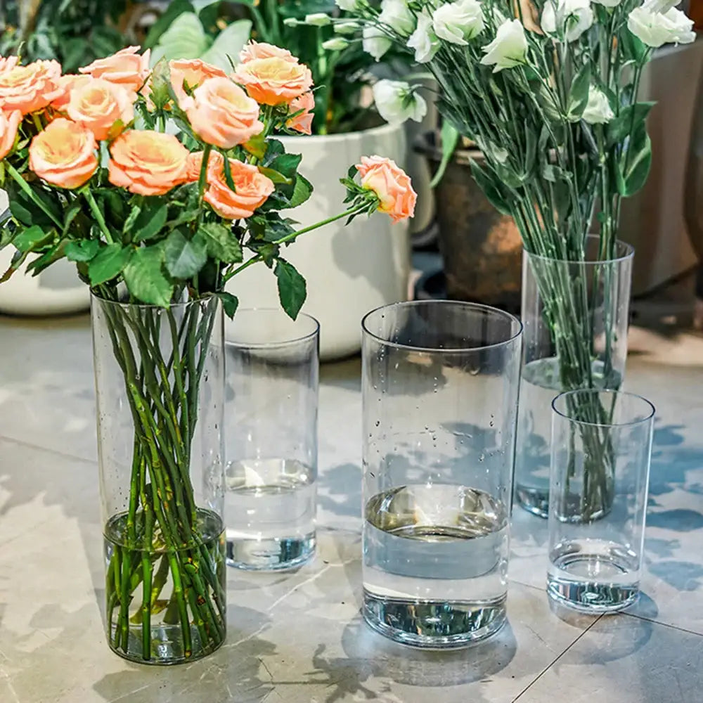 Shatterproof tall transparent acrylic flower vase living room decor