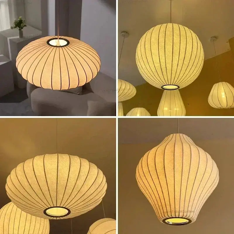 Modern ribbed white led pendant lamp – dining room geometric light