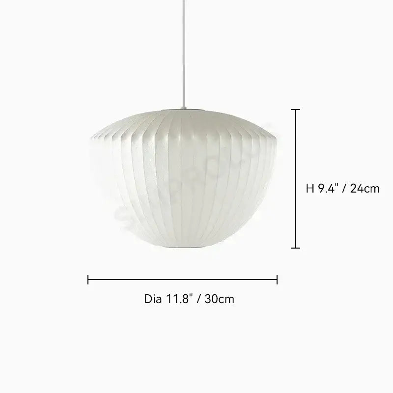 Modern ribbed white led pendant lamp – dining room geometric light