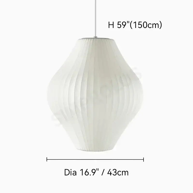 Modern ribbed white led pendant lamp – dining room geometric light