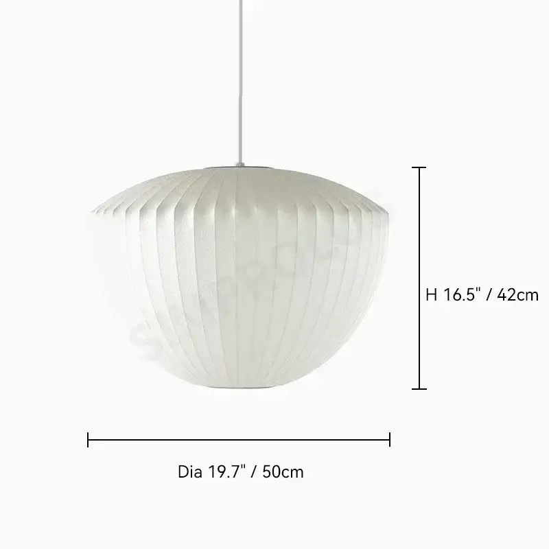 Modern ribbed white led pendant lamp – dining room geometric light