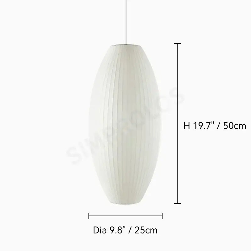 Modern ribbed white led pendant lamp – dining room geometric light