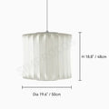Modern ribbed white led pendant lamp – dining room geometric light