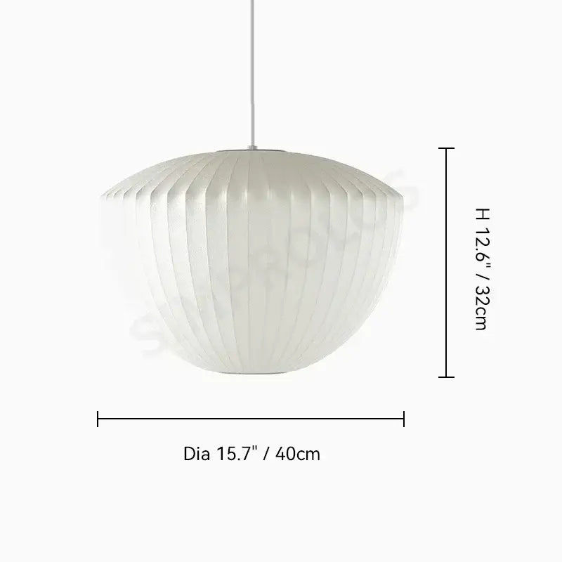 Modern ribbed white led pendant lamp – dining room geometric light