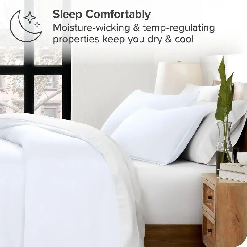 Blue satin silky cooling duvet cover set bedroom bedding