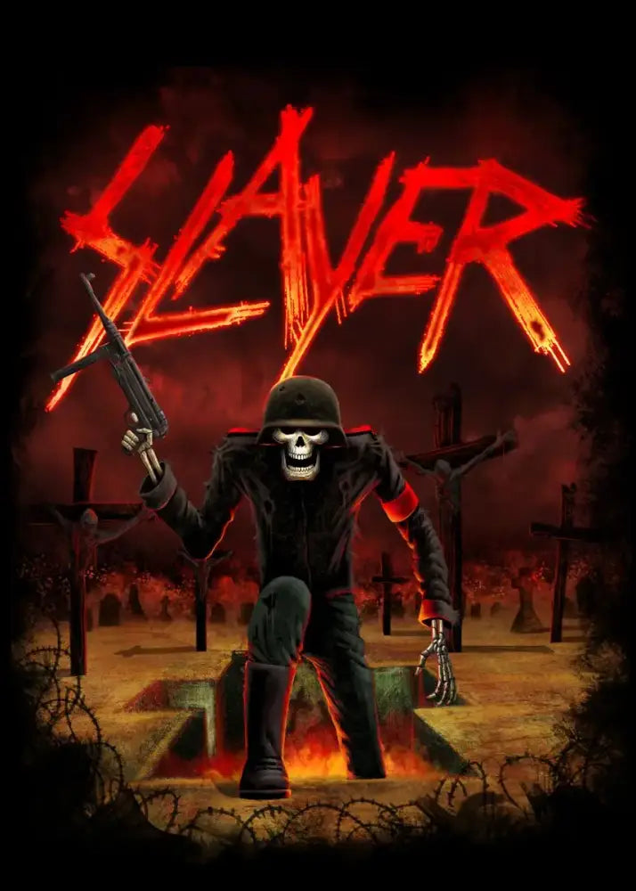 Slayer heavy metal black & red canvas posters bedroom wall art