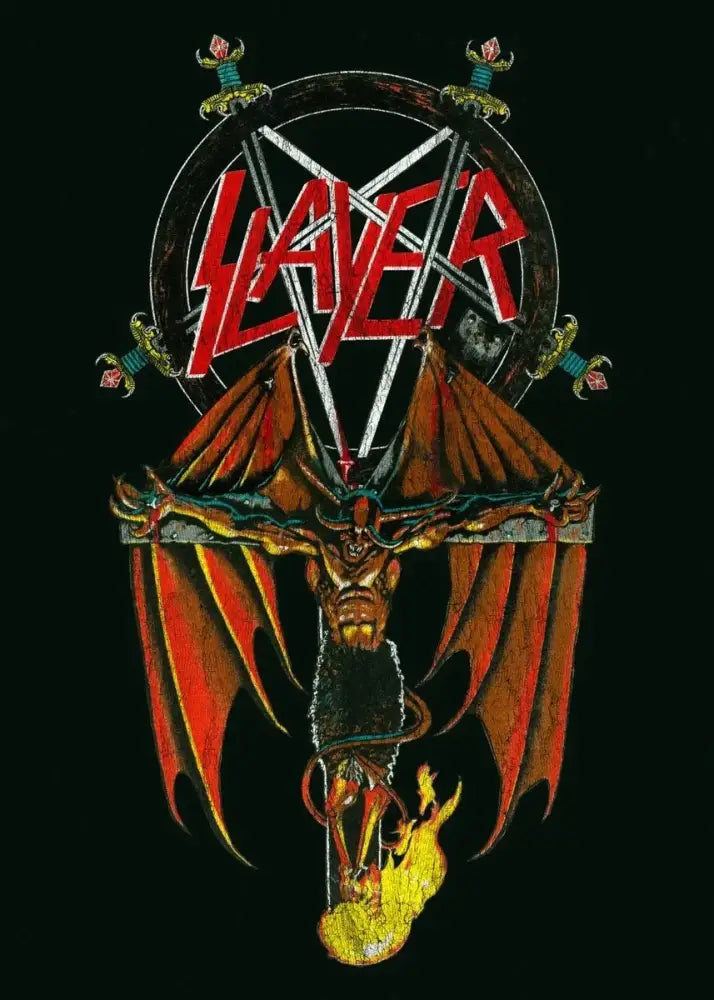 Slayer heavy metal black & red canvas posters bedroom wall art