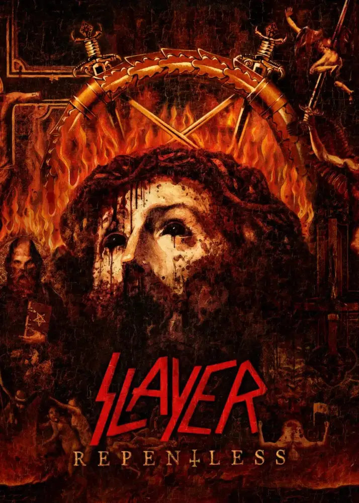 Slayer heavy metal black & red canvas posters bedroom wall art