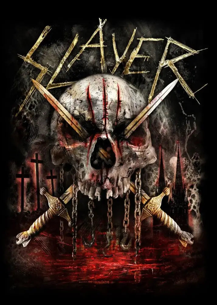 Slayer heavy metal black & red canvas posters bedroom wall art