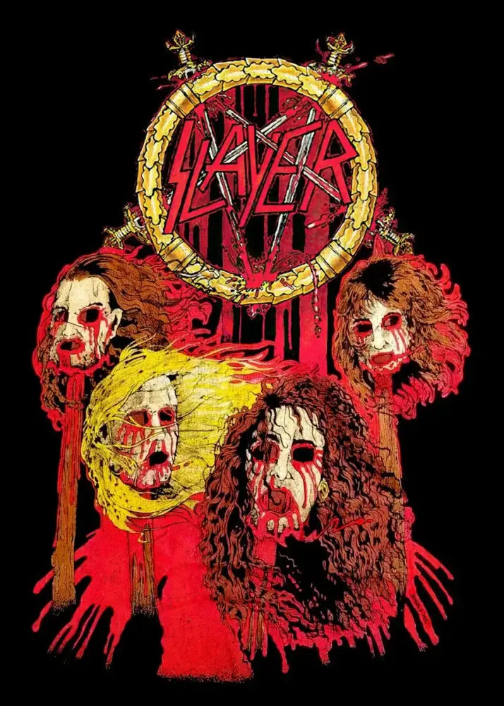 Slayer heavy metal black & red canvas posters bedroom wall art