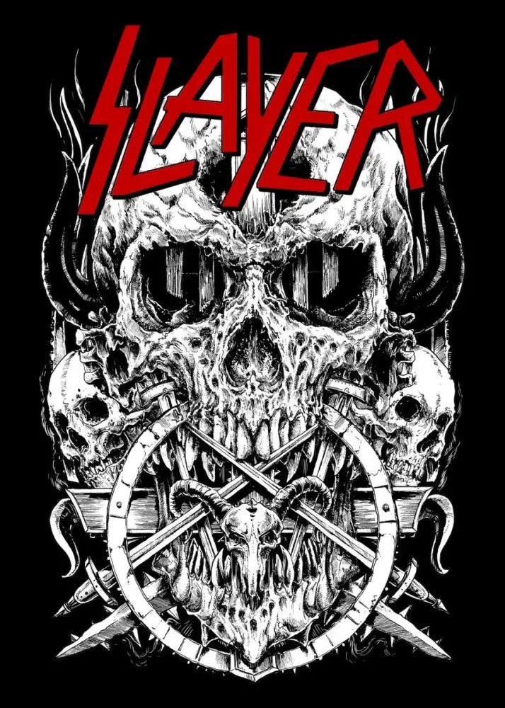 Slayer heavy metal black & red canvas posters bedroom wall art