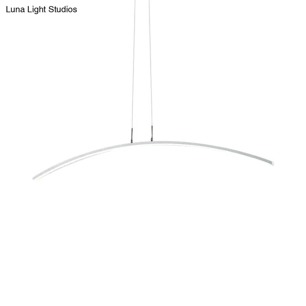 Modern white arch island led pendant light for dining room