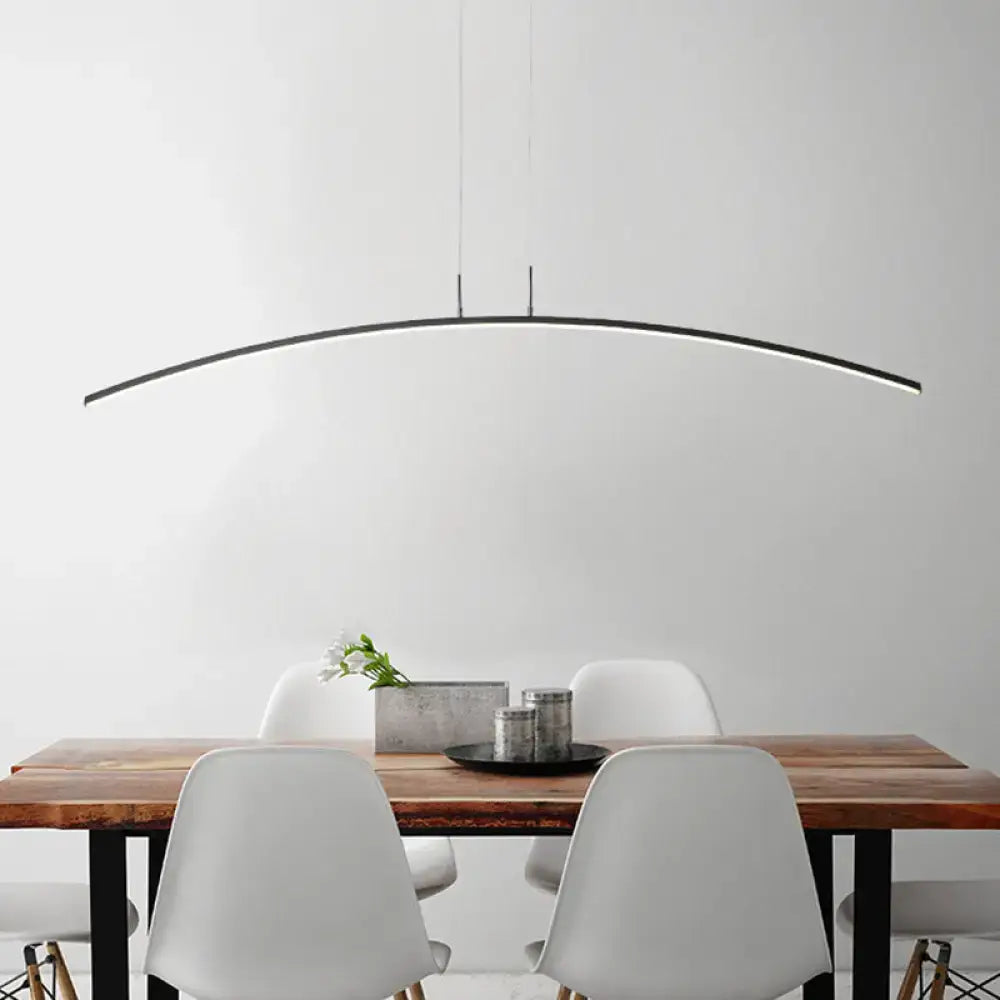 Modern white arch island led pendant light for dining room