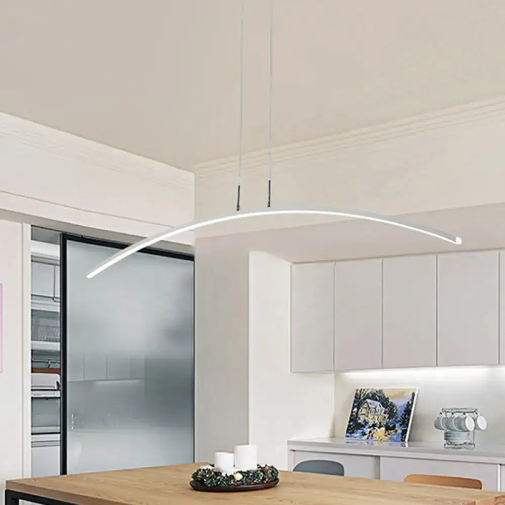 Modern white arch island led pendant light for dining room