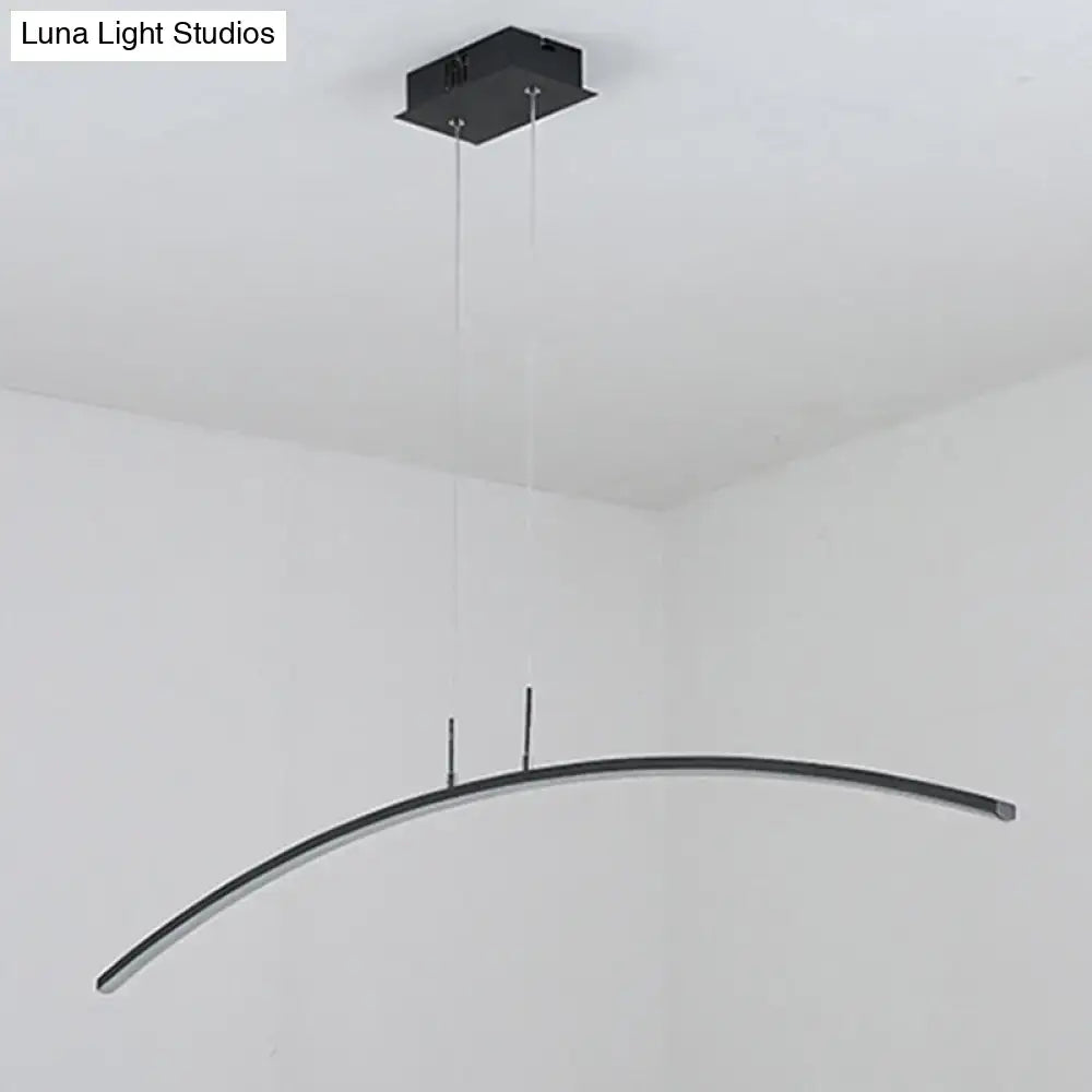 Modern white arch island led pendant light for dining room