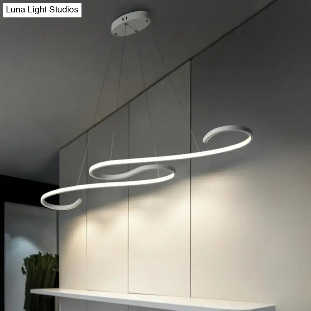 Modern silver led twin ring pendant light dining room 110v-120v