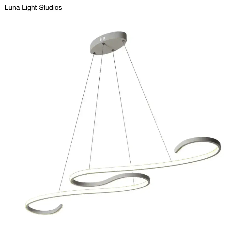 Modern silver led twin ring pendant light dining room 110v-120v