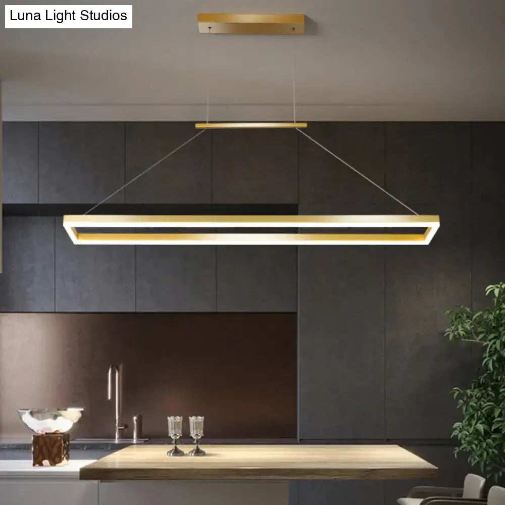 Modern bronze metal island ceiling led pendant light dining room