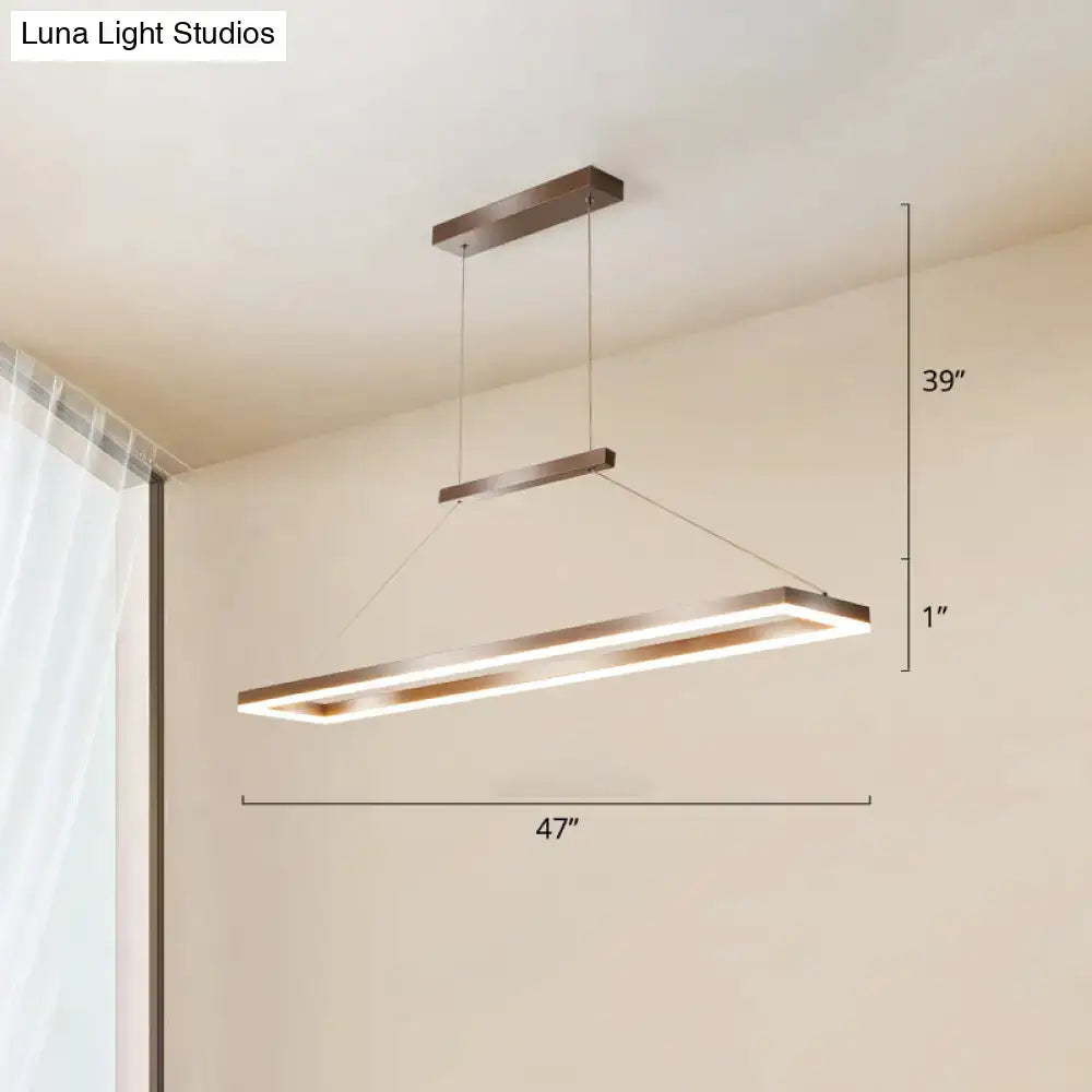 Modern bronze metal island ceiling led pendant light dining room