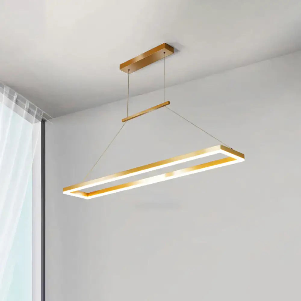 Modern bronze metal island ceiling led pendant light dining room