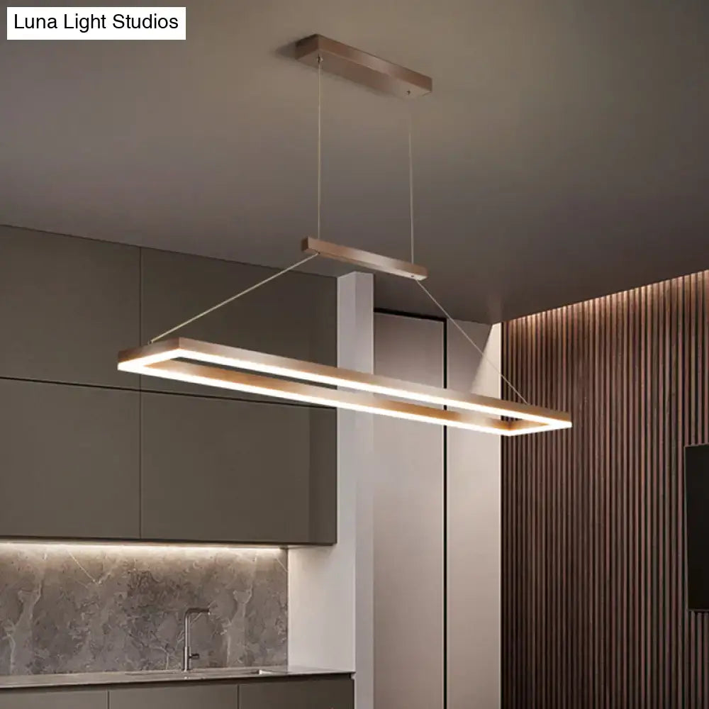 Modern bronze metal island ceiling led pendant light dining room