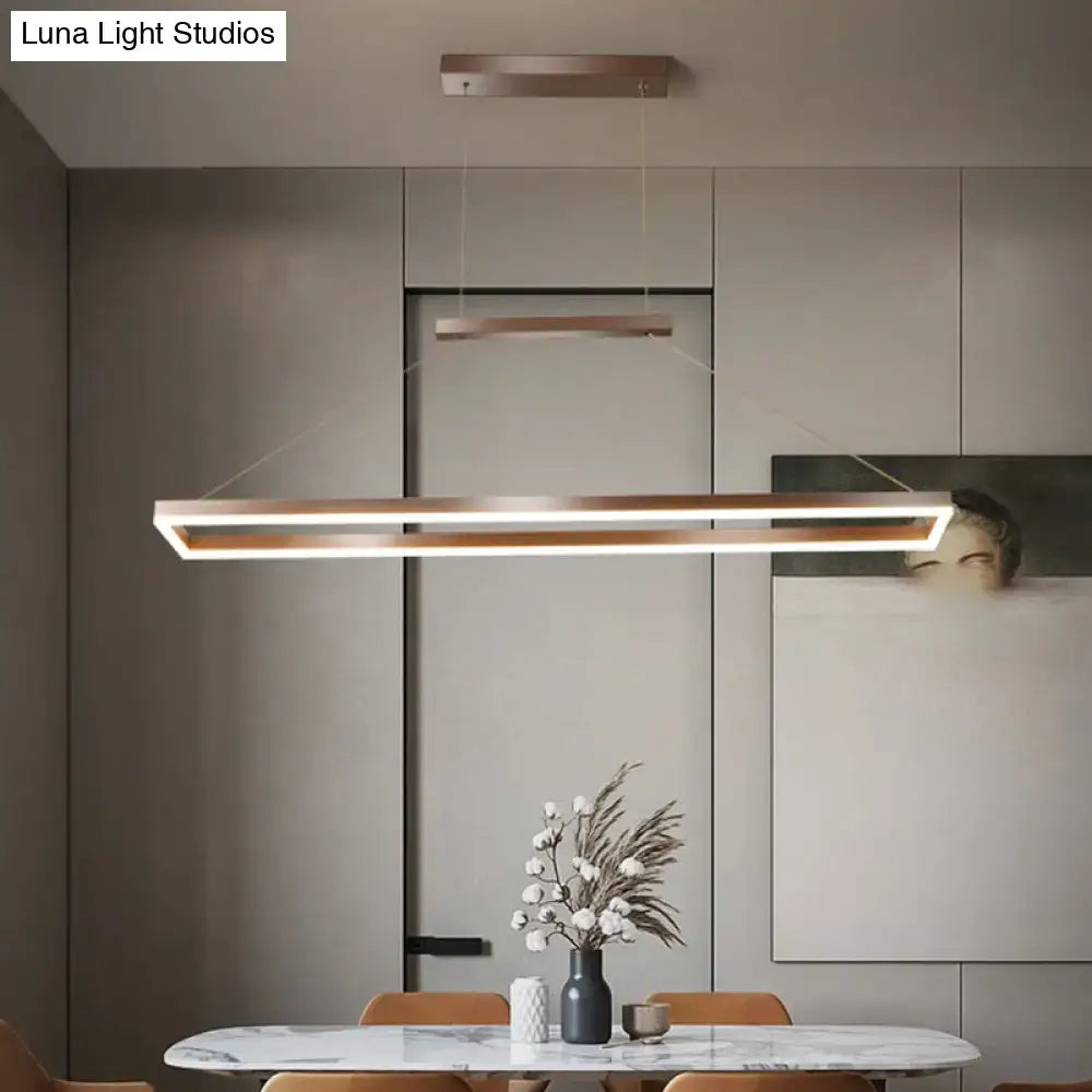 Modern bronze metal island ceiling led pendant light dining room