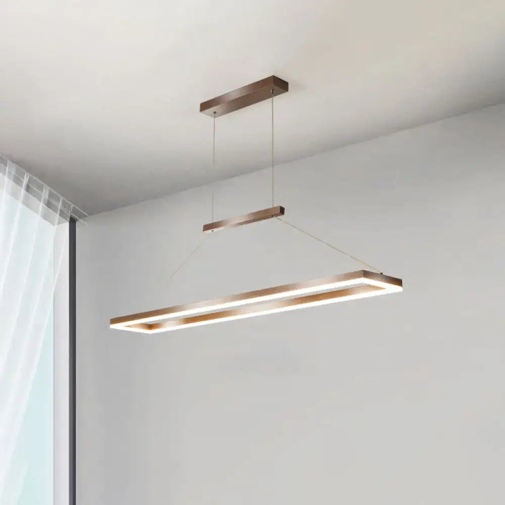 Modern bronze metal island ceiling led pendant light dining room