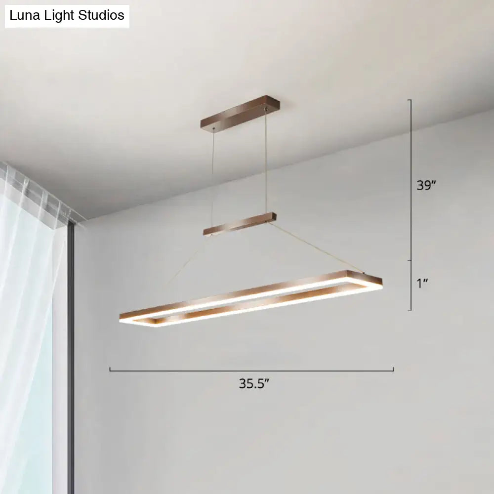 Modern bronze metal island ceiling led pendant light dining room