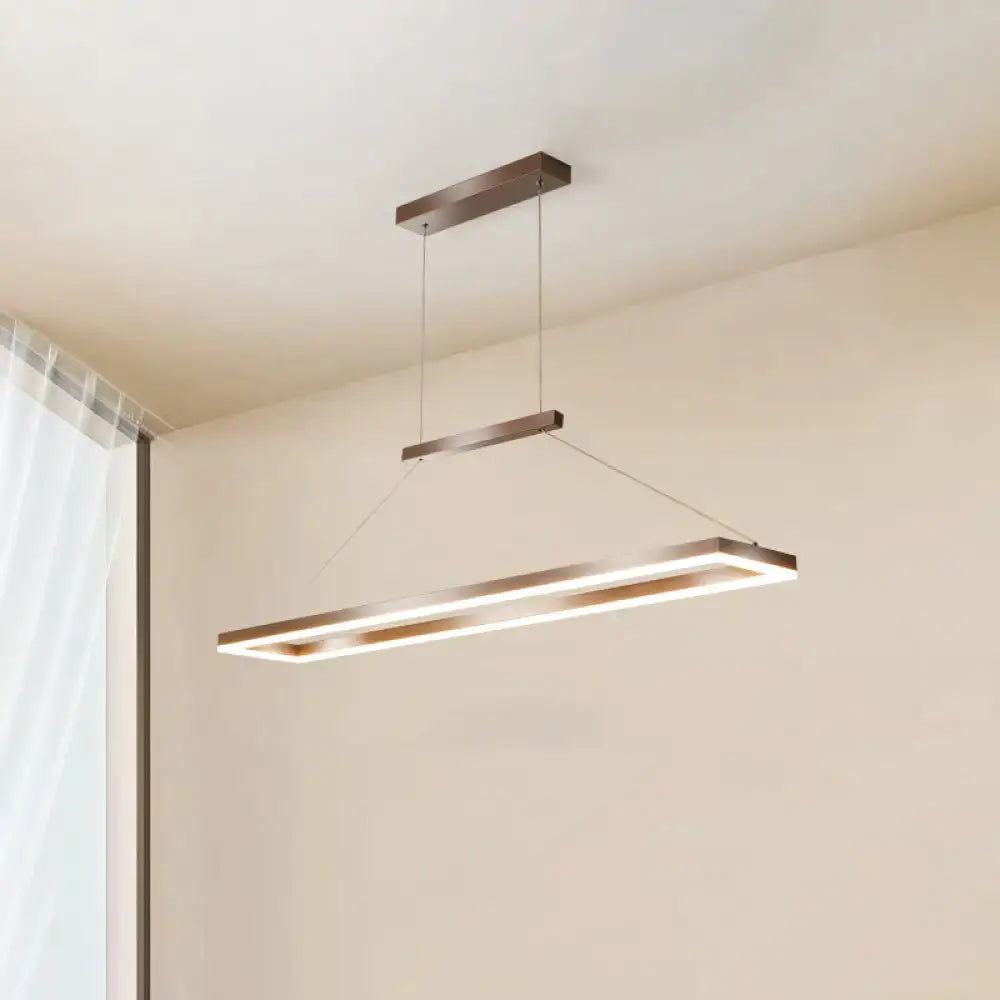 Modern bronze metal island ceiling led pendant light dining room