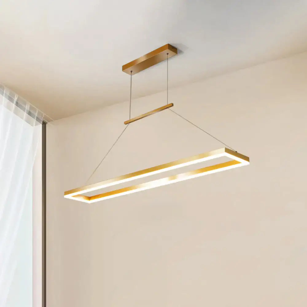 Modern bronze metal island ceiling led pendant light dining room