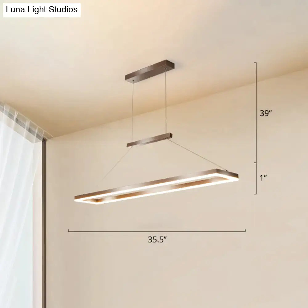 Modern bronze metal island ceiling led pendant light dining room