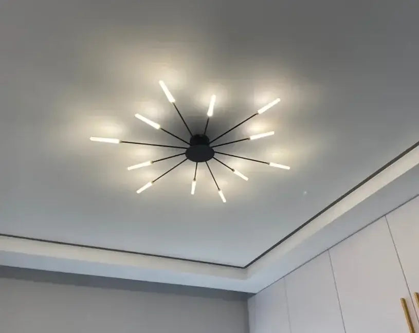 Modern gold nordic led ceiling light for living room