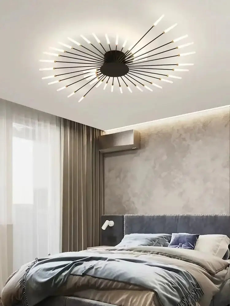 Modern gold nordic led ceiling light for living room