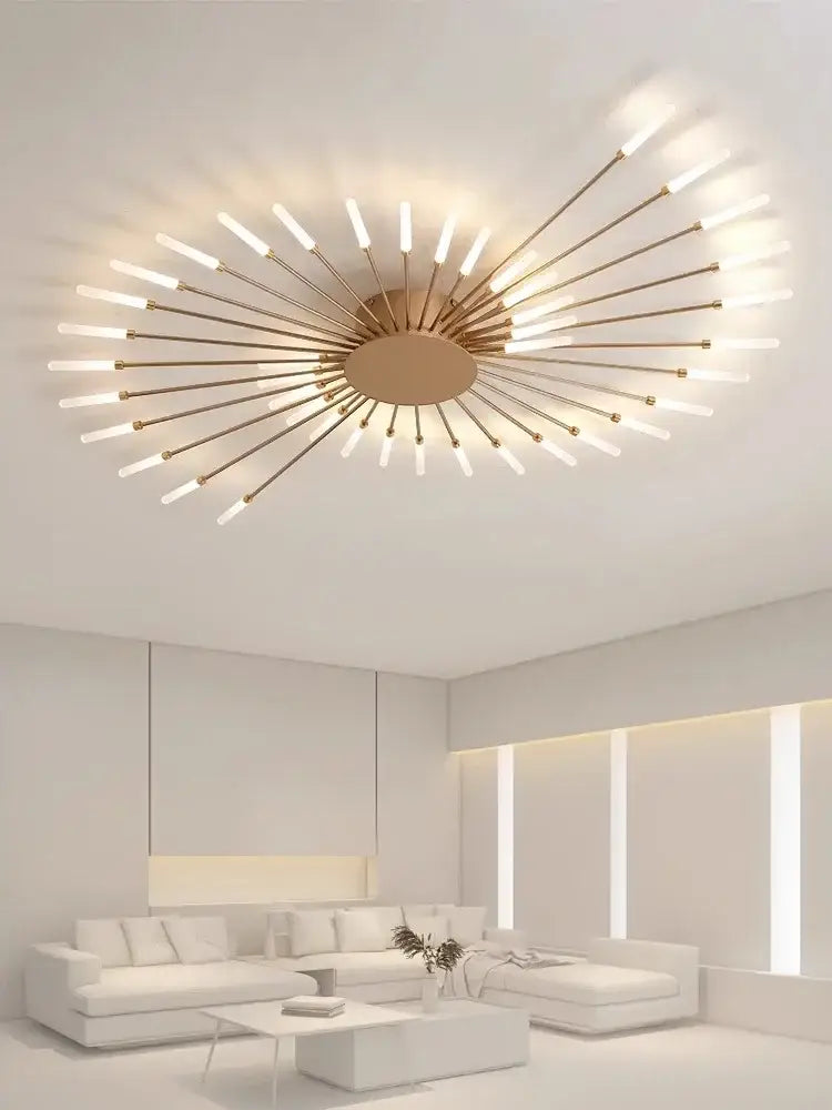 Modern gold nordic led ceiling light for living room