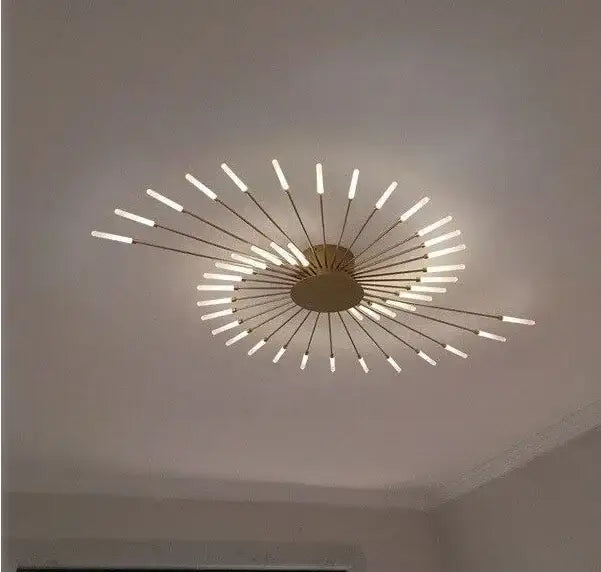 Modern gold nordic led ceiling light for living room