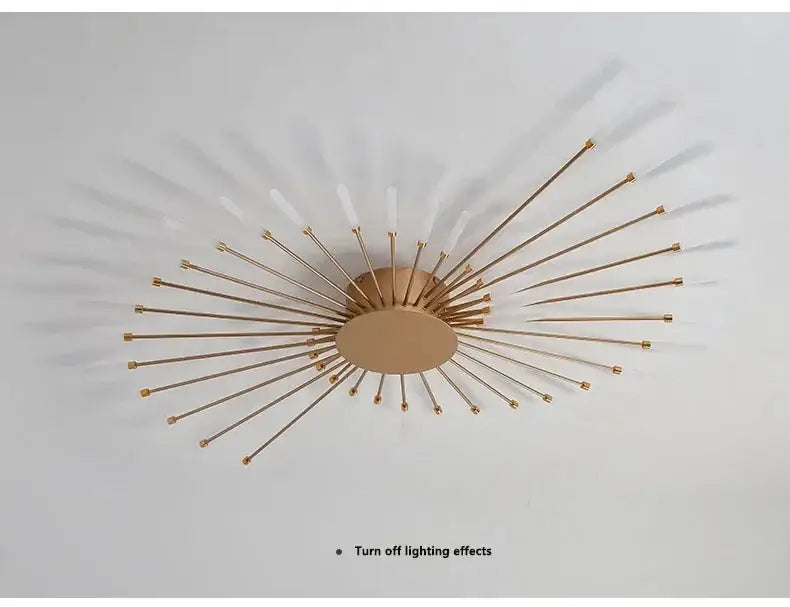Modern gold nordic led ceiling light for living room