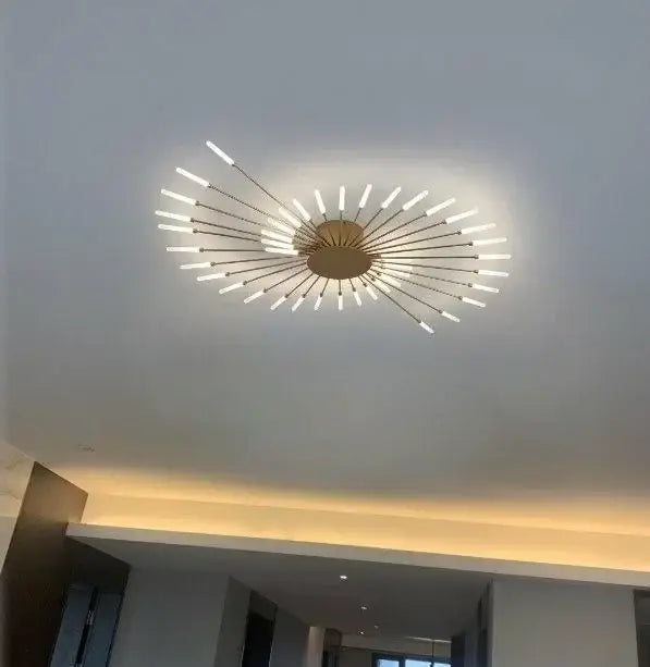 Modern gold nordic led ceiling light for living room